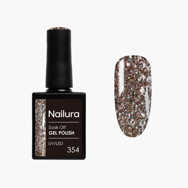 Nailura Geelilakka 354 – Pewter Silver Shimmer – 10 ml ryhmässä KAUNEUS JA TERVEYS / Manikyyri/Pedikyyri / Kynsilakka @ TP E-commerce Nordic AB (D41587)