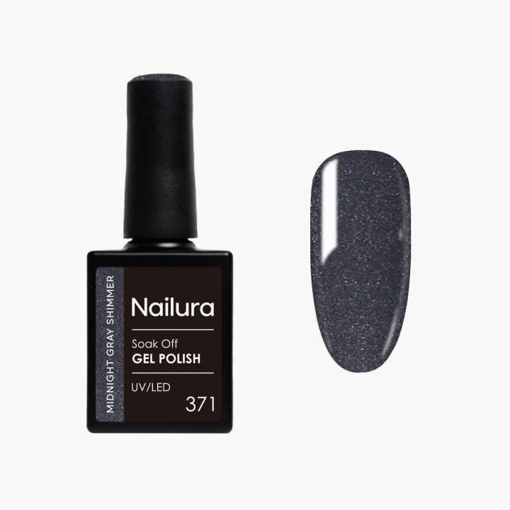 Nailura Geelilakka 371 – Midnight Gray Shimmer – 10 ml ryhmässä KAUNEUS JA TERVEYS / Manikyyri/Pedikyyri / Kynsilakka @ TP E-commerce Nordic AB (D41597)