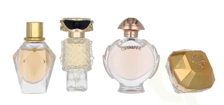 Paco Rabanne Miniatures Set 20 ml EDP - Lady Million 5ml/Olympea 6ml/Fame 4ml/Million Gold For Her 5ml ryhmässä KAUNEUS JA TERVEYS / Tuoksut & Parfyymit / Parfyymit / Hajuvesiboksit @ TP E-commerce Nordic AB (D41672)