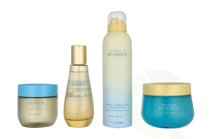 Rituals Seshen Set 650 ml Body Gel 200ml/Foaming Shower Gel 200ml/Body Scrub 150gr/Hair & Body Mist 100ml ryhmässä KAUNEUS JA TERVEYS / Lahjapakkaukset / Naisten lahjapakkaukset @ TP E-commerce Nordic AB (D41709)