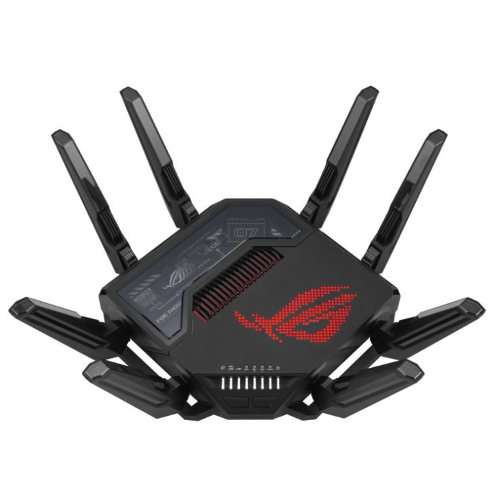 ASUS ROG Rapture GT-BE98 Quad-band -WiFi 7 AiMesh -pelireititin ryhmässä TIETOKOONET & TARVIKKEET / Verkko / Reititin @ TP E-commerce Nordic AB (D41749)