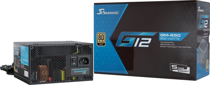 Seasonic G12 GM-650 (2024) ATX -virtalähde, musta, 650 W ryhmässä TIETOKOONET & TARVIKKEET / Tietokoneen komponentit / Virtalähde/PSU @ TP E-commerce Nordic AB (D41799)