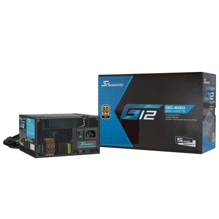 Seasonic G12 GC-650 ATX-virtalähde, 650 W (2024) ryhmässä TIETOKOONET & TARVIKKEET / Tietokoneen komponentit / Virtalähde/PSU @ TP E-commerce Nordic AB (D41824)