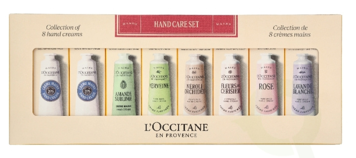 L\'Occitane Hand Care Set 240 ml 8x30ml - Hand Cream - 2x Karite/Rose/Fleurs De Cerisier/Lavande Blanche/Néroli Orchidee/Amande Sublime/Verveine ryhmässä KAUNEUS JA TERVEYS / Manikyyri/Pedikyyri / Käsirasva @ TP E-commerce Nordic AB (D41947)
