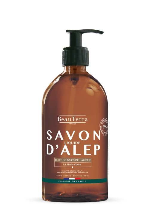 BeauTerra Aleppo-nestesaippua, hajusteeton, 500 ml ryhmässä KAUNEUS JA TERVEYS / Ihonhoito / Kehon hoito / Käsisaippua @ TP E-commerce Nordic AB (D42180)