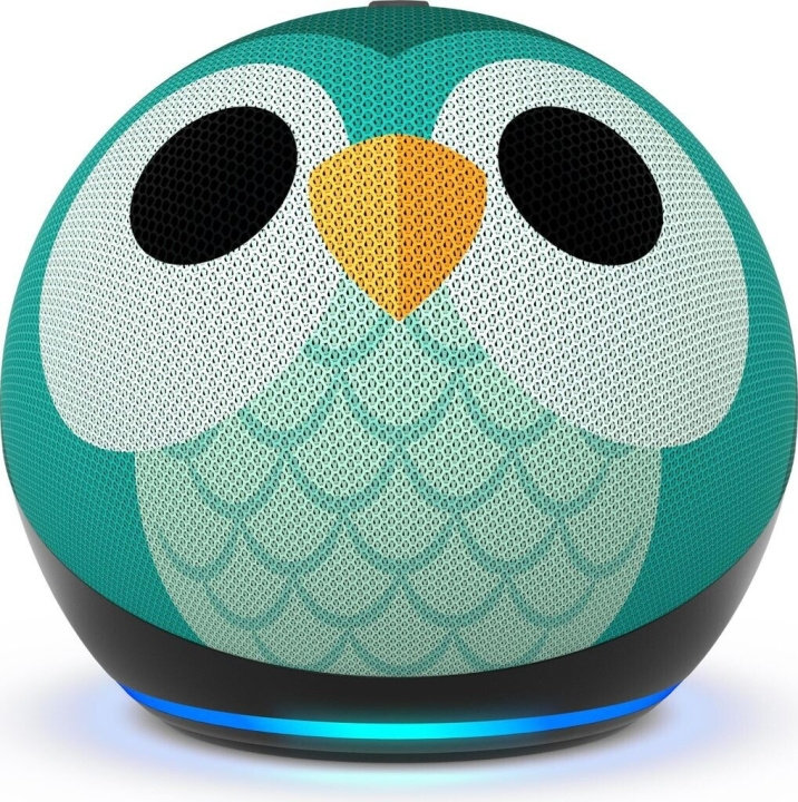 Amazon Echo Dot Kids 5. sukupolvi, Owl Edition ryhmässä URHEILU, VAPAA-AIKA JA HARRASTUS / Hauskat tavarat / Älylaitteet @ TP E-commerce Nordic AB (D42193)