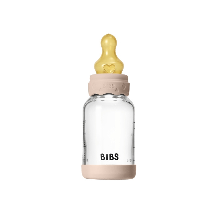 BIBS Glass Boheme -vauvanruokapullo, pyöreä, lateksi - Blush - 120 ml ryhmässä LELUT, TUOTTEET LAPSILLE JA VAUVOILLE / Vauvatuotteet / Tutit & Hammasrenkaat @ TP E-commerce Nordic AB (D42248)