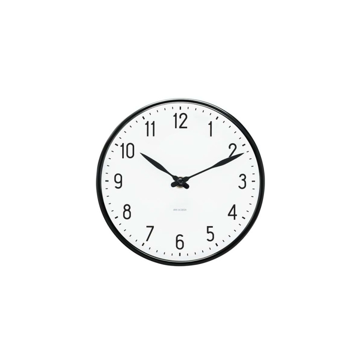 Arne Jacobsen Clocks Arne Jacobsen – Station-seinäkello – Ø21 cm – musta ryhmässä KOTI, TALOUS JA PUUTARHA / Kellot ja laskimet / Seinäkellot @ TP E-commerce Nordic AB (D42303)
