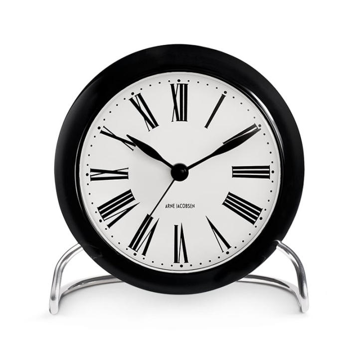 Arne Jacobsen Clocks Arne Jacobsen – Roman -pöytäkello – Ø11 cm – valkoinen ja musta ryhmässä KOTI, TALOUS JA PUUTARHA / Kellot ja laskimet / Herätyskellot @ TP E-commerce Nordic AB (D42309)