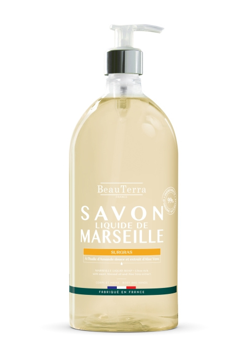 BeauTerra Marseillen nestesaippua – Surgras Amande Douce – 1 l ryhmässä KAUNEUS JA TERVEYS / Ihonhoito / Kehon hoito / Käsisaippua @ TP E-commerce Nordic AB (D42336)
