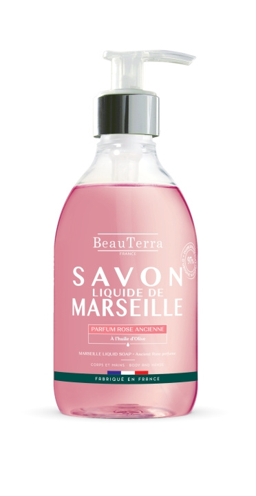 BeauTerra Marseillen nestesaippua – Rose Ancienne – 300 ml ryhmässä KAUNEUS JA TERVEYS / Ihonhoito / Kehon hoito / Käsisaippua @ TP E-commerce Nordic AB (D42369)