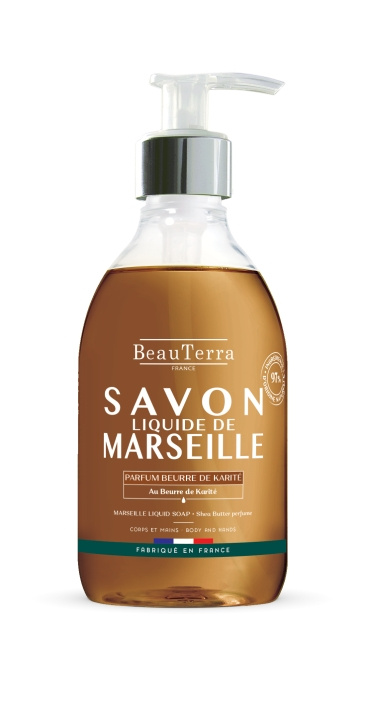 BeauTerra Marseillen nestesaippua – sheavoi – 300 ml ryhmässä KAUNEUS JA TERVEYS / Ihonhoito / Kehon hoito / Käsisaippua @ TP E-commerce Nordic AB (D42386)