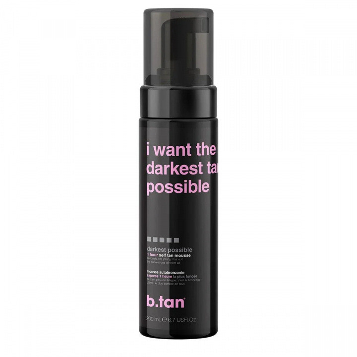 b.tan I Want The Darkest Tan Possible -rusketusmousse 200 ml ryhmässä KAUNEUS JA TERVEYS / Ihonhoito / Rusketus / Itseruskettava @ TP E-commerce Nordic AB (D42486)