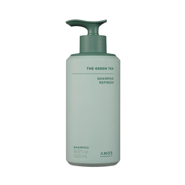 Amos Professional Green Tea Shampoo Refresh - Vihreä - 500 ml ryhmässä KAUNEUS JA TERVEYS / Hiukset &Stailaus / Hiustenhoito / Shampoo @ TP E-commerce Nordic AB (D42504)