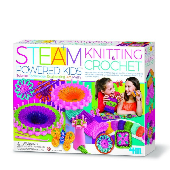 4M STEAM POWERED KIDS: Neulonta ja virkkaus – (4M -05539) ryhmässä LELUT, TUOTTEET LAPSILLE JA VAUVOILLE / Leikkikalut, Askartelu &Pelit / Käsityöt @ TP E-commerce Nordic AB (D42613)