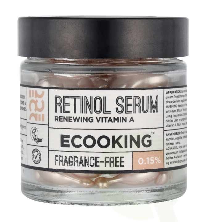 Ecooking Retinol Serum Renewing Vitamin A 20 ml 60 Capsules Fragrance Free ryhmässä KAUNEUS JA TERVEYS / Ihonhoito / Kasvot / Seerumit iholle @ TP E-commerce Nordic AB (D42971)