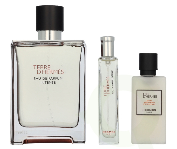 Hermes Terre D\'Hermes Giftset 155 ml Edp Spray Intense 100ml/Edp Spray Intense Spray 15ml/After Shave Balm 40ml ryhmässä KAUNEUS JA TERVEYS / Tuoksut & Parfyymit / Parfyymit / Miesten Tuoksut @ TP E-commerce Nordic AB (D42994)