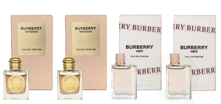 Burberry Ladies Miniatures Set 20 ml 2x5ml - Edp Spray - 2x Her/2x Goddess ryhmässä KAUNEUS JA TERVEYS / Tuoksut & Parfyymit / Parfyymit / Naisten Tuoksut @ TP E-commerce Nordic AB (D43040)