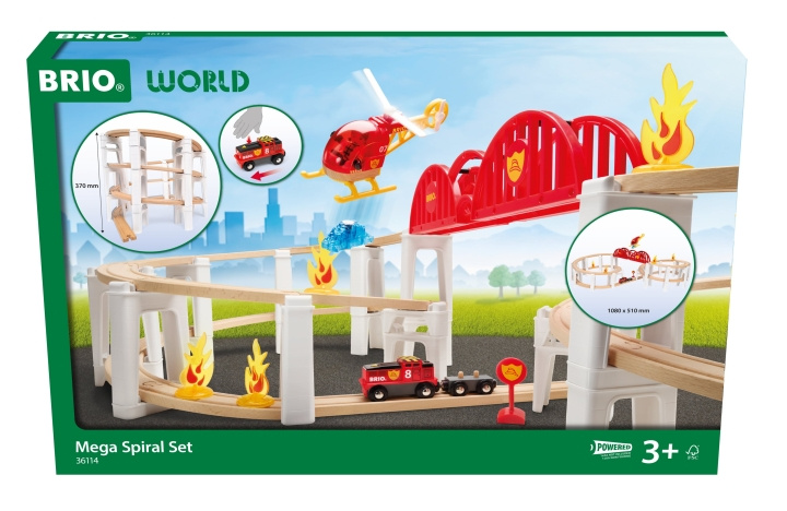 BRIO Mega Spiral -sarja (36114) ryhmässä LELUT, TUOTTEET LAPSILLE JA VAUVOILLE / Leikkikalut, Askartelu &Pelit / Rakennuslelut / Brio junaradat @ TP E-commerce Nordic AB (D43052)