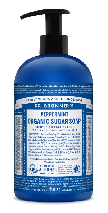 Dr. Bronner\'s Dr. Bronner\'s - Organic Sugar Soap Peppermint 710 ml ryhmässä KAUNEUS JA TERVEYS / Ihonhoito / Kehon hoito / Käsisaippua @ TP E-commerce Nordic AB (D43101)