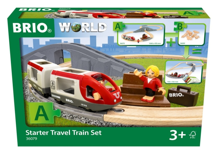 BRIO Starter-matkajunasetti – 36079 ryhmässä LELUT, TUOTTEET LAPSILLE JA VAUVOILLE / Leikkikalut, Askartelu &Pelit / Rakennuslelut / Brio junaradat @ TP E-commerce Nordic AB (D43110)