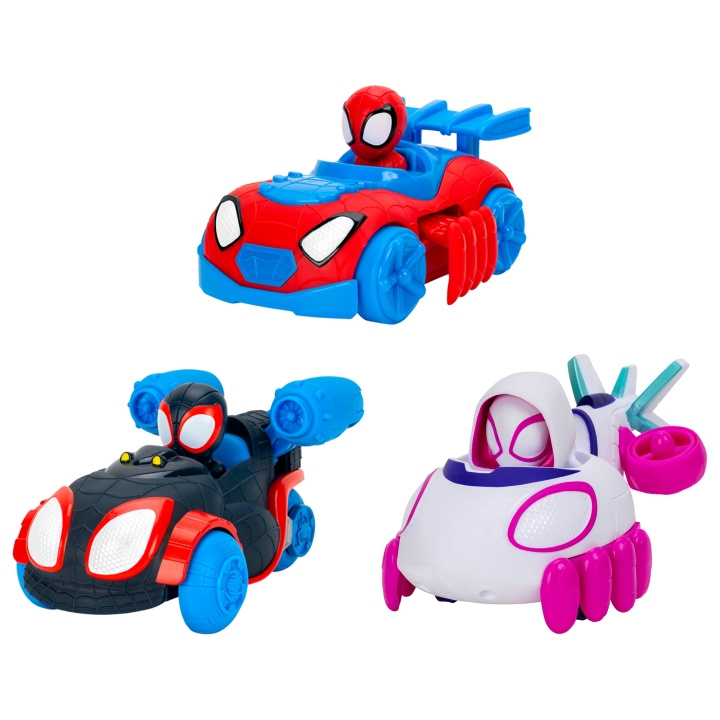 Disney Spidey – Web Action Speedsters -valikoima (SNF0374) ryhmässä LELUT, TUOTTEET LAPSILLE JA VAUVOILLE / Leikkikalut, Askartelu &Pelit / Figuurit, miniatyyrit ja tarvikkeet @ TP E-commerce Nordic AB (D43178)