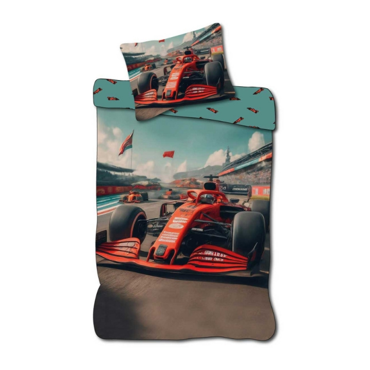 BrandMac Vuodevaatteet – Aikuisten koko 140 x 200 cm – Kilpa-auto (1029360) ryhmässä KOTI, TALOUS JA PUUTARHA / Sisustus / Sänkyvaatteet @ TP E-commerce Nordic AB (D43228)