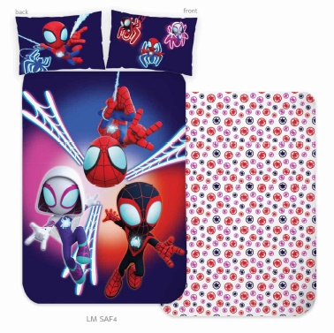 BrandMac Vuodevaatteet – Junior-koko 100 x 140 cm – Spidey (1029381) ryhmässä LELUT, TUOTTEET LAPSILLE JA VAUVOILLE / Lasten tekstiilit / Sänkyvaatteet @ TP E-commerce Nordic AB (D43235)