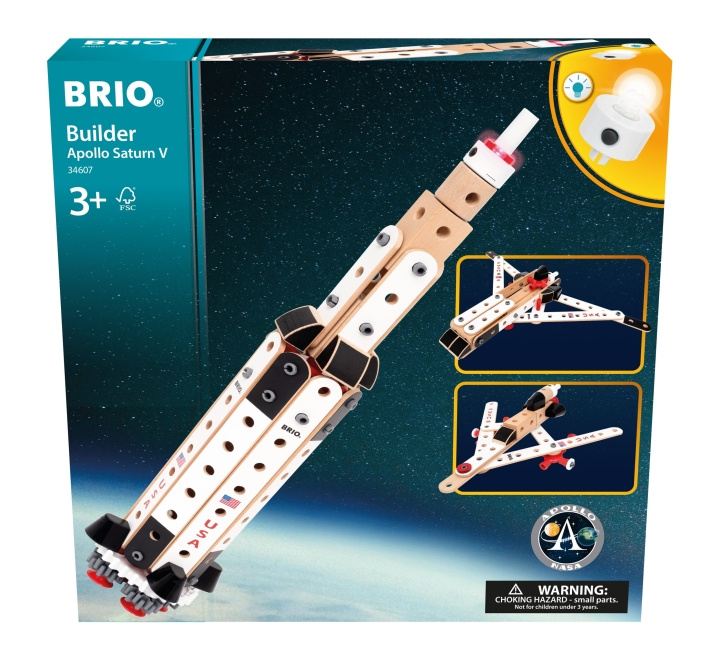 BRIO Builder Apollo Saturn V (34607) ryhmässä LELUT, TUOTTEET LAPSILLE JA VAUVOILLE / Leikkikalut, Askartelu &Pelit / Rakennuslelut / Rakennuspalikat @ TP E-commerce Nordic AB (D43260)