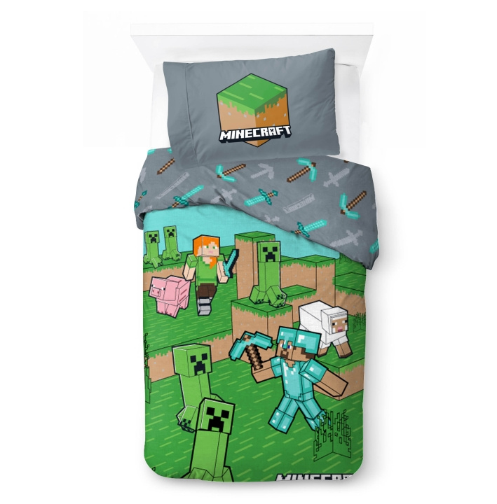 BrandMac Vuodevaatteet – Aikuisten koko 140 x 200 cm – Minecraftin eläimet ja mobit (1029637) ryhmässä KOTI, TALOUS JA PUUTARHA / Sisustus / Sänkyvaatteet @ TP E-commerce Nordic AB (D43333)
