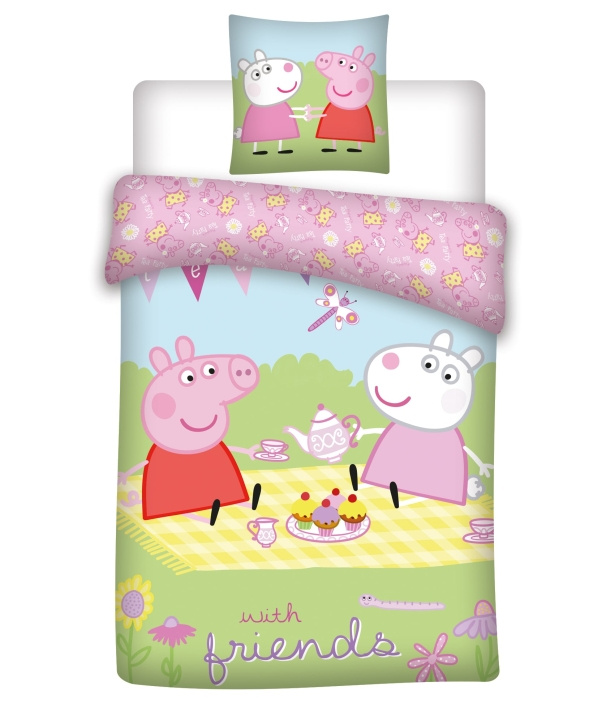 BrandMac Vuodevaatteet – Junior-koko 100 x 140 cm – Peppa Pig (1000881) ryhmässä LELUT, TUOTTEET LAPSILLE JA VAUVOILLE / Lasten tekstiilit / Sänkyvaatteet @ TP E-commerce Nordic AB (D43338)