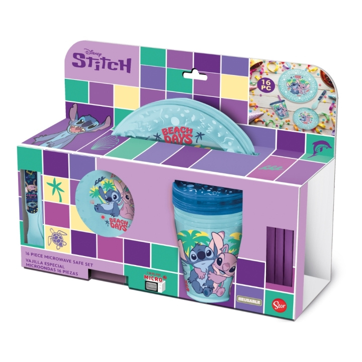 Disney Stitch - Juhlasetti (68632) ryhmässä LELUT, TUOTTEET LAPSILLE JA VAUVOILLE / Syö ja juo / Lasten astiat @ TP E-commerce Nordic AB (D43414)
