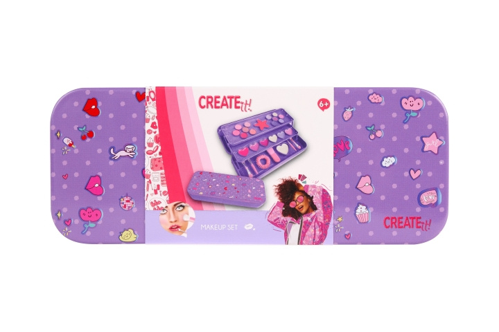 CREATE it! 3-kerroksinen meikkirasia, violetti (884504B) ryhmässä LELUT, TUOTTEET LAPSILLE JA VAUVOILLE / Leikkikalut, Askartelu &Pelit / Pieni koti ja roolileikki @ TP E-commerce Nordic AB (D43456)