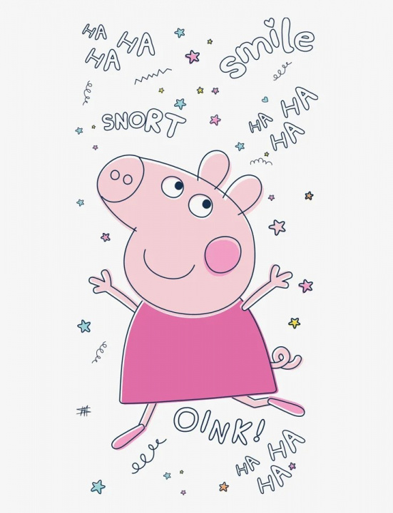 BrandMac Pyyhe – 70 x 140 cm – Peppa Pig (113502) ryhmässä KOTI, TALOUS JA PUUTARHA / Kylpyhuone / Pyyhkeet @ TP E-commerce Nordic AB (D43523)