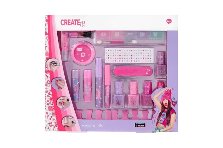 CREATE it! Meikkilaatikko (884511V3) ryhmässä LELUT, TUOTTEET LAPSILLE JA VAUVOILLE / Leikkikalut, Askartelu &Pelit / Pieni koti ja roolileikki @ TP E-commerce Nordic AB (D43543)