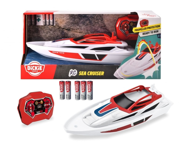 Dickie Toys RC-vene Sea Cruiser – 34 cm (201106003) ryhmässä LELUT, TUOTTEET LAPSILLE JA VAUVOILLE / Radio-ohjattava / Radio-ohjattavat veneet @ TP E-commerce Nordic AB (D43616)