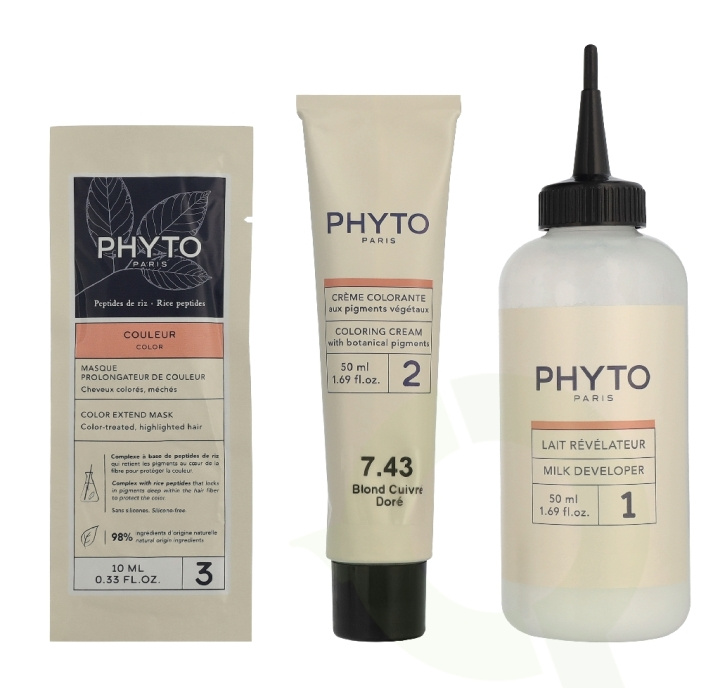 Phyto Phytocolor Permanent Color 110 ml #7.43 Golden Copper Blonde ryhmässä KAUNEUS JA TERVEYS / Hiukset &Stailaus / Hiustenhoito / Hiusväri @ TP E-commerce Nordic AB (D43802)