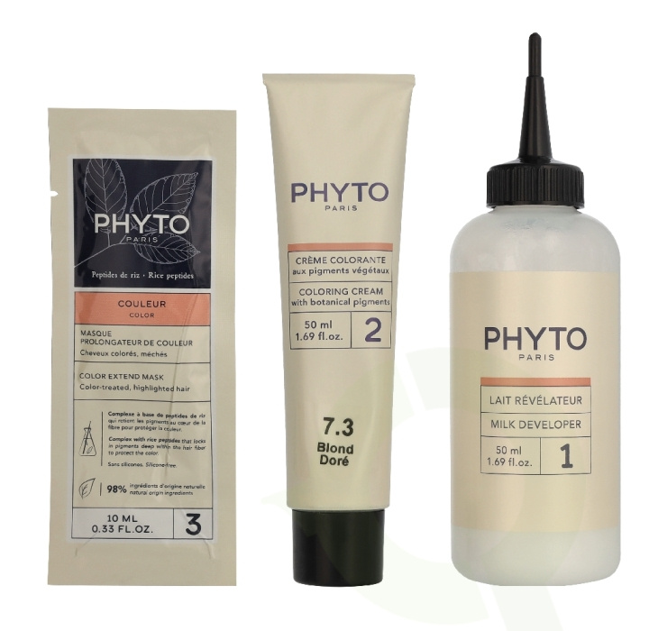 Phyto Phytocolor Permanent Color 110 ml #7.3 Golden Blond ryhmässä KAUNEUS JA TERVEYS / Hiukset &Stailaus / Hiustenhoito / Hiusväri @ TP E-commerce Nordic AB (D43804)