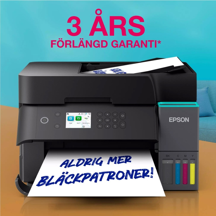 Epson Epson EcoTank ET-3950 -mustesuihkutulostin ryhmässä TIETOKOONET & TARVIKKEET / Tulostimet & Tarvikkeet / Tulostimet / 3D-tulostin & Tarvikkeet / Skrivare @ TP E-commerce Nordic AB (D43989)