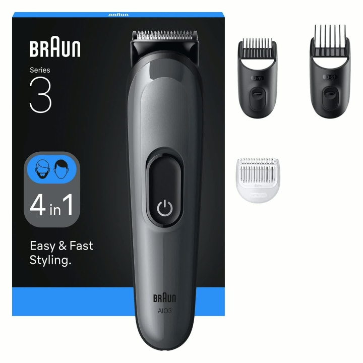 Braun All-in-One Grooming Kit 4-in-1 AIO3500 ryhmässä KAUNEUS JA TERVEYS / Hiukset &Stailaus / Sheivaus ja trimmaus / Hiustrimmerit @ TP E-commerce Nordic AB (D44028)