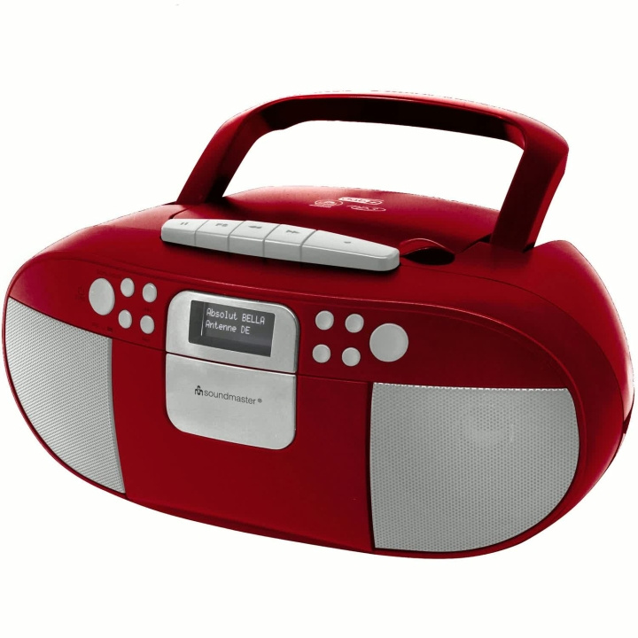 Soundmaster Boombox CD/MP3 DAB+/FM-radio Kassett USB SCD7800RO Röd ryhmässä KODINELEKTRONIIKKA / Ääni & Kuva / Kotiteatteri, HiFi ja kannettavat / Kannettavat musiikkisoittimet / CD-sottimet @ TP E-commerce Nordic AB (D44031)