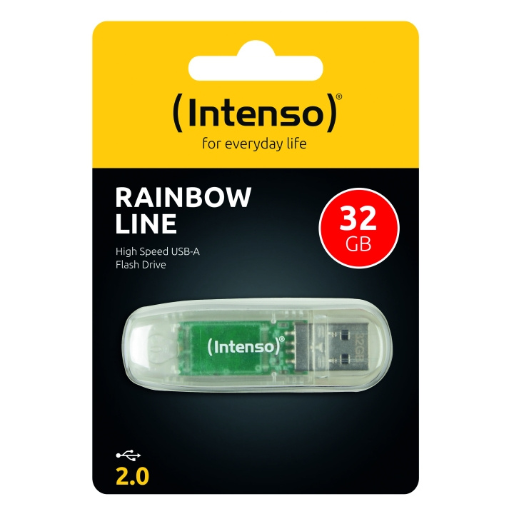 Intenso Rainbow Line 32GB Transparent Intenso ryhmässä KODINELEKTRONIIKKA / Tallennusvälineet / USB-muistitikku @ TP E-commerce Nordic AB (D44340)