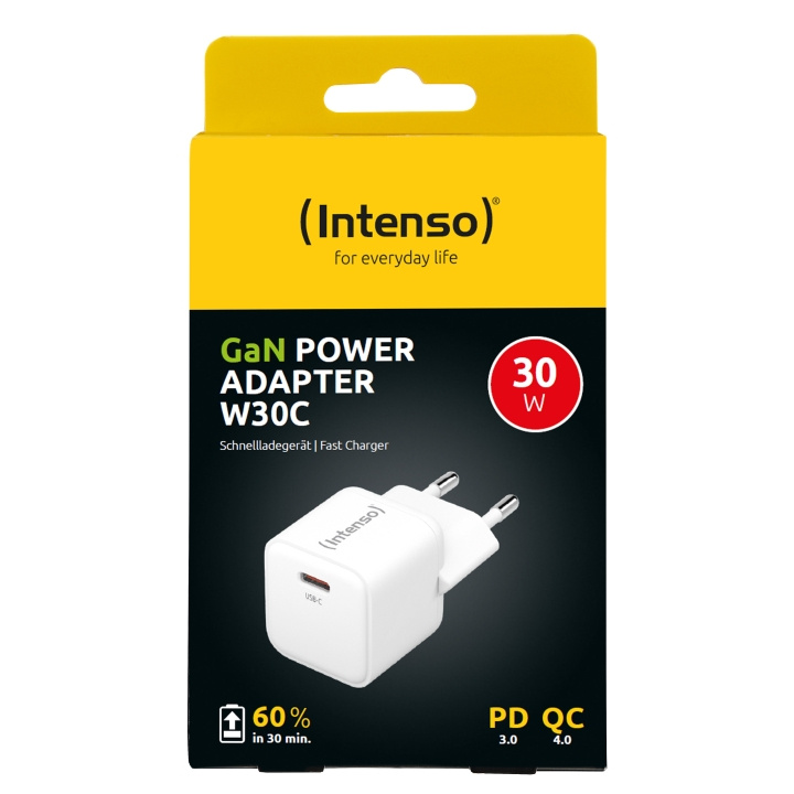 Intenso Laddare 30W mobilladdare USB-C Intenso ryhmässä ÄLYPUHELIMET JA TABLETIT / Laturit & Kaapelit / Seinälaturi / Seinälaturi Type C @ TP E-commerce Nordic AB (D44352)