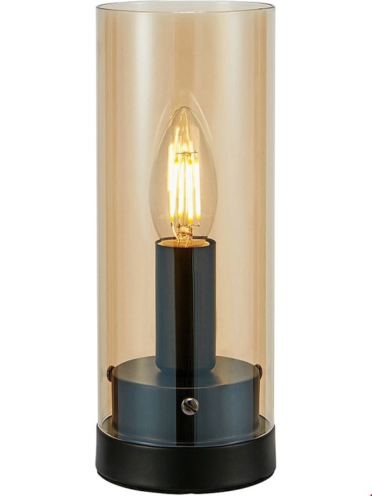 Markslöjd Bordslampa POST 1L 9 cm Sv/ Amb 108719 Markslöjd ryhmässä KODINELEKTRONIIKKA / Valaistus / Pöytälamput @ TP E-commerce Nordic AB (D44408)
