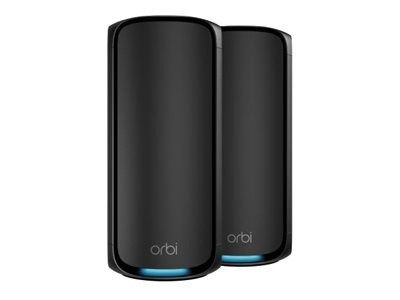 Netgear Orbi 970 Series Quad-band WiFi 7 Mesh 2-Pack, Black Edition Netgear ryhmässä TIETOKOONET & TARVIKKEET / Verkko / Mesh-verkko @ TP E-commerce Nordic AB (D44515)