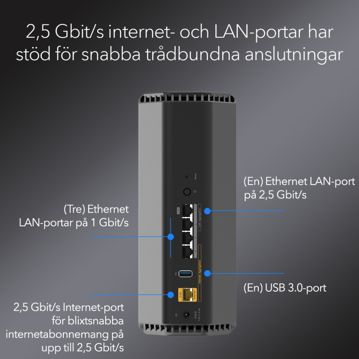 Netgear Nighthawk WiFi 7 Router RS200, 6.5Gbps Netgear ryhmässä TIETOKOONET & TARVIKKEET / Verkko / Reititin @ TP E-commerce Nordic AB (D44528)