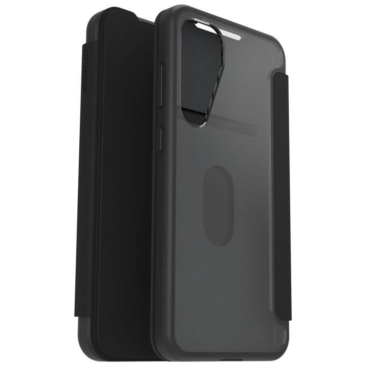 Otterbox React Folio Samsung Galaxy S25+ Black Crystal - clear/black ryhmässä ÄLYPUHELIMET JA TABLETIT / Puhelimen suojakotelo / Samsung @ TP E-commerce Nordic AB (D44555)