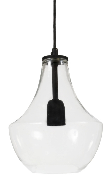PR Home Taklampa Hamilton Clear/black 21cm PR Home ryhmässä KODINELEKTRONIIKKA / Valaistus / Kattolamput @ TP E-commerce Nordic AB (D44717)