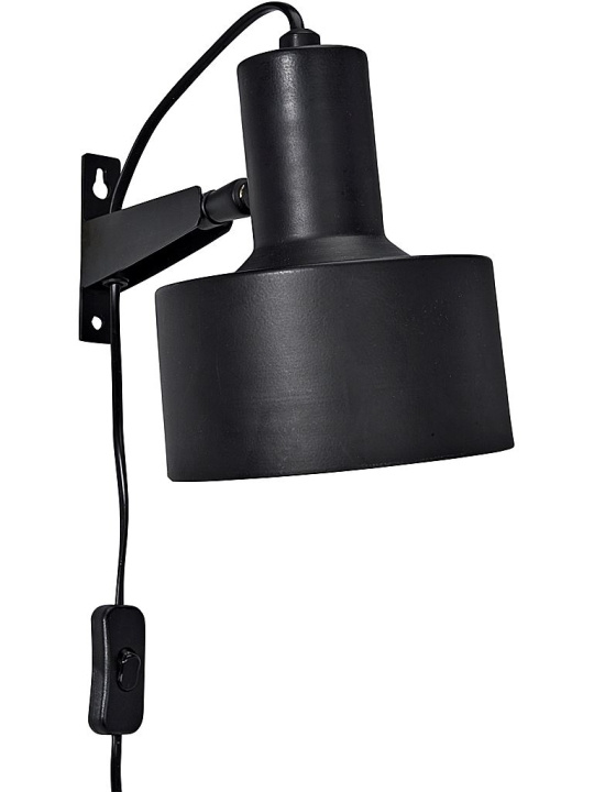 PR Home Vägglampa Solo Matt svart 23cm PR Home ryhmässä KODINELEKTRONIIKKA / Valaistus / Seinälamput @ TP E-commerce Nordic AB (D44726)