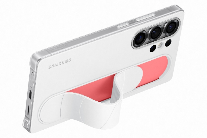 Samsung Galaxy S25 Ultra Standing Grip Case - White ryhmässä ÄLYPUHELIMET JA TABLETIT / Puhelimen suojakotelo / Samsung @ TP E-commerce Nordic AB (D44885)